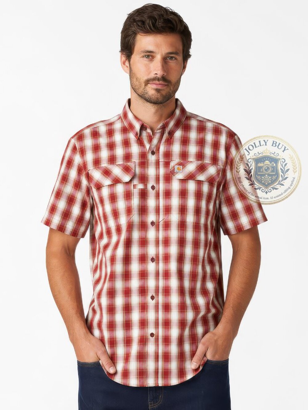Carhartt Force Men’s Shirt Lightweight Short Sleeve Rugged Flex Plaid